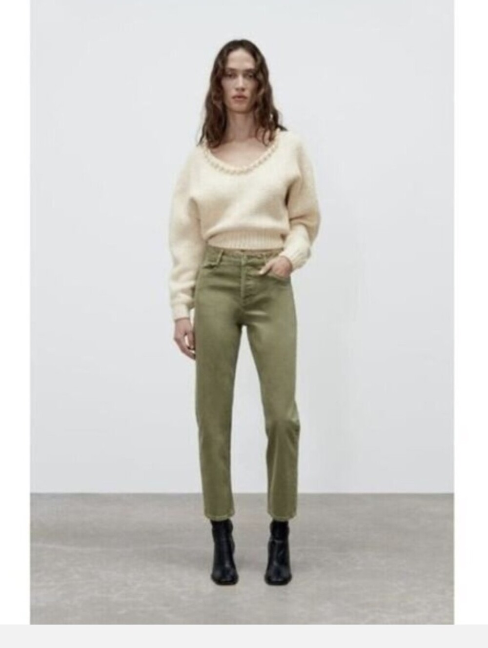 NWT ZARA High Rise Ankle Length Comfort Regular Fit Womens Jean Sz 0